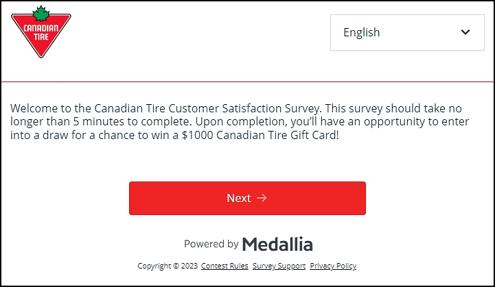 tellcdntire.com survey page